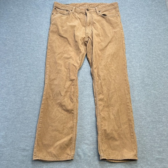 Polo Ralph Lauren Pants Mens 36x30 (34x30) Brown Tan Corduroy 650 Straight Jeans - Picture 1 of 14